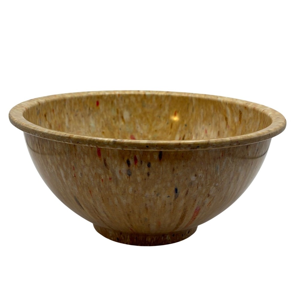Vtg Texas Ware Confetti Mixing Bowl 118 Beige Splatter Melmac Mid Century MCM